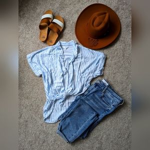 Stripped Blue Blouse